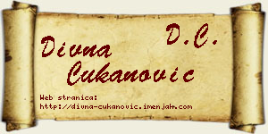 Divna Čukanović vizit kartica